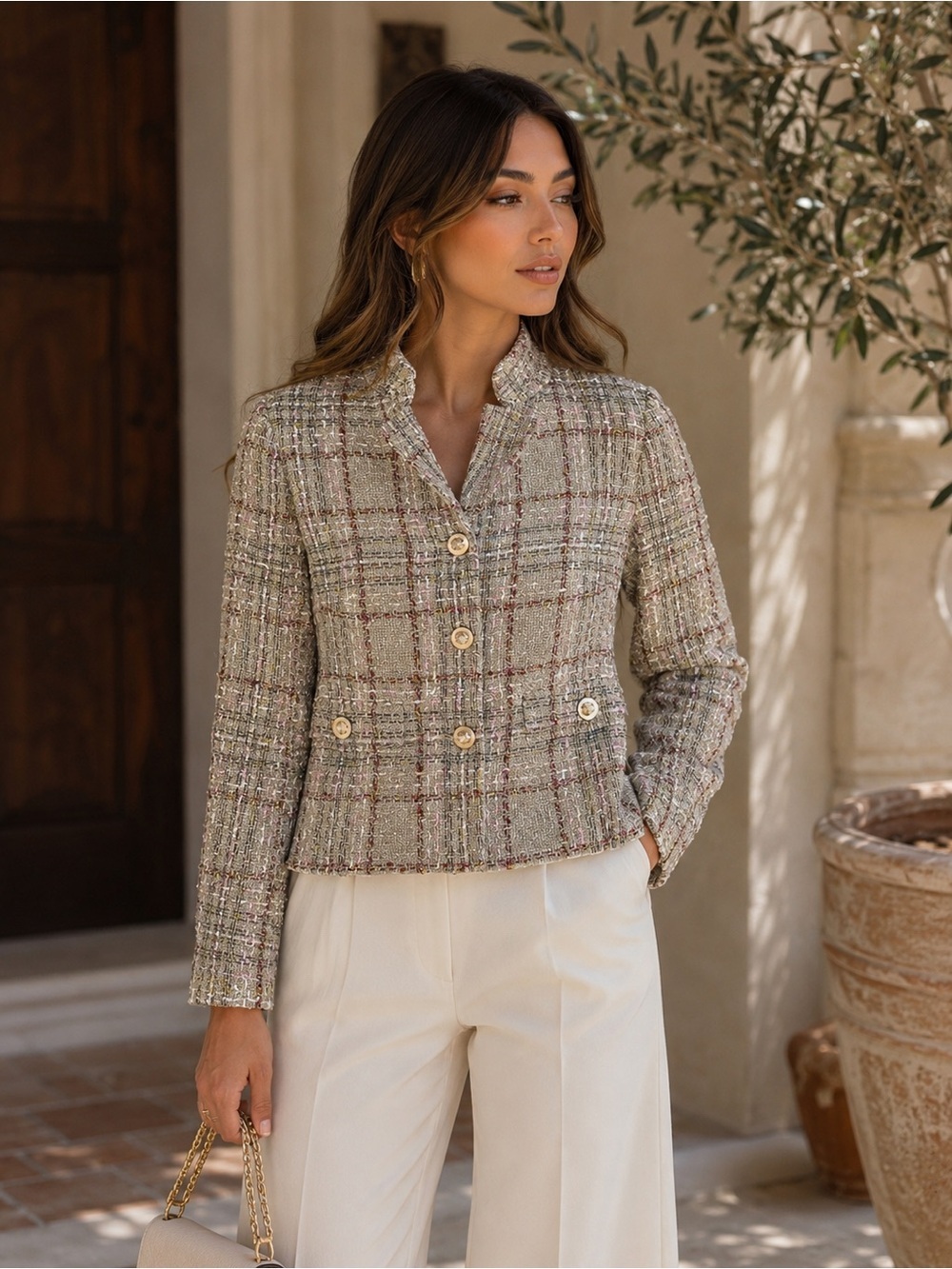 Zara Women's Elegant Tweed Knit Sweater Jacket Size XS | Chic Textured Blazer |